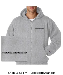 Champion Adult Powerblend Full Zip Hooded Sweatshirt Design Zoom